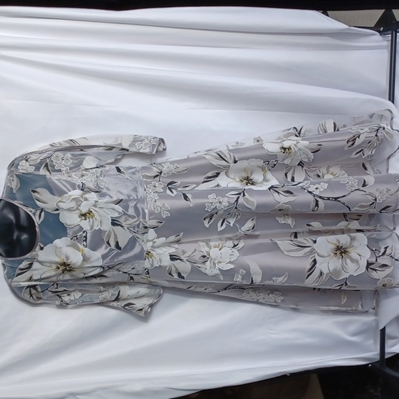 Tendency Midi dress with elbow length sheer sleeves, sz M(8), lined, MOB, MOG - Picture 1 of 8